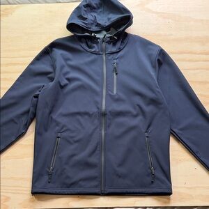 Men's Navy Rain Jacket with Hood